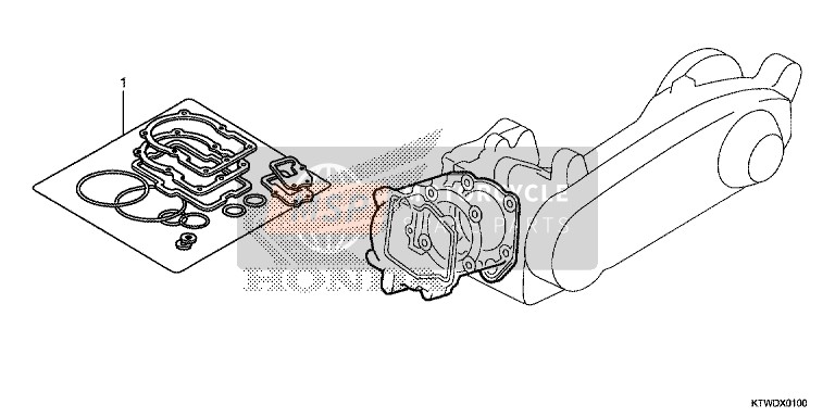 Honda SH300R 2014 Gasket Kit A for a 2014 Honda SH300R